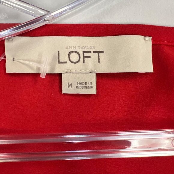 Express Women's Long Sleeve Top Red Size Medium Pocket - Picture 8 of 9